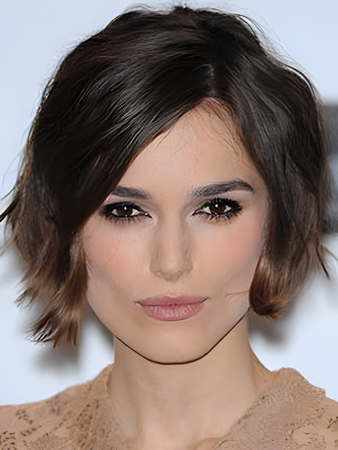 Striking Lace Front Medium Length Human Hair Wig