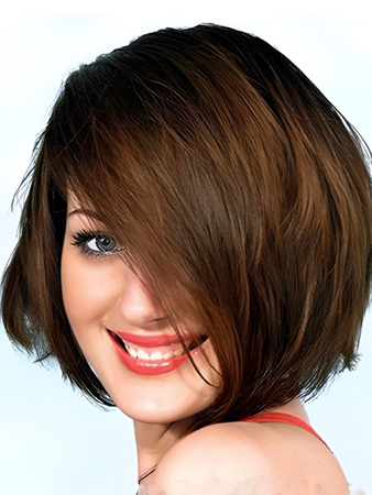 Charming Capless Medium Length Human Hair Wig
