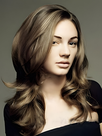 Adorable Lace Front Human Hair Wavy Wig