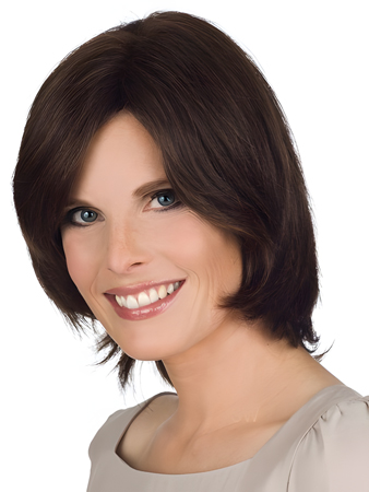 Chic Lace Front Remy Human Hair Wig With Side Swept Fringe