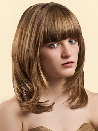 Pretty Human Hair Straight Capless Wig