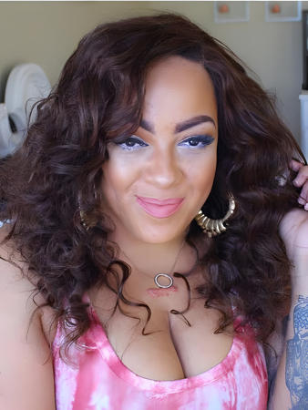 Elegant Human Hair Wavy Capless Wig