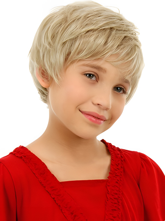 Short Shag Style Wavy Front Lace Kids Wig