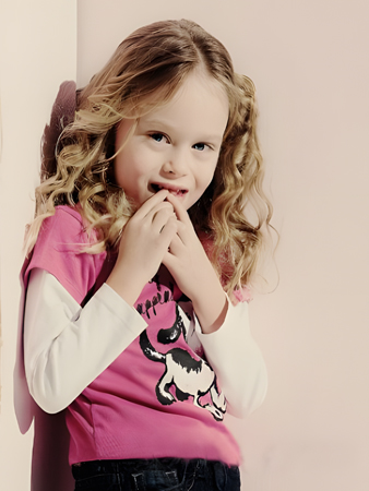 Wavy Remy Hair Attractive Kids Wig