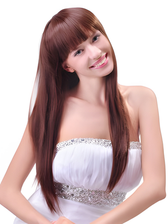 Sweet Straight Remy Human Hair Long Wig