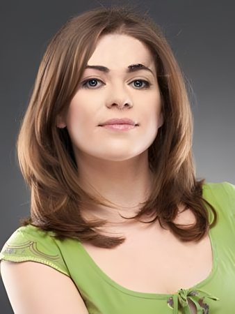 Romantic Lace Front Human Hair Straight Wig