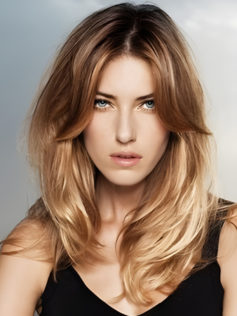 Elaborately Lace Front Synthetic Straight Wig