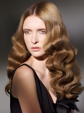 Marvelous Lace Front Long Wavy Synthetic Wig