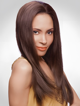 Lace Front Long Centre Parting Remy Human Hair Wig For Woman