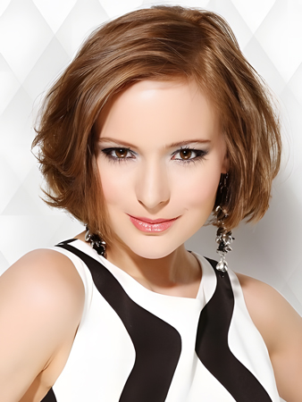 Glamorous Synthetic Straight Lace Front Wig