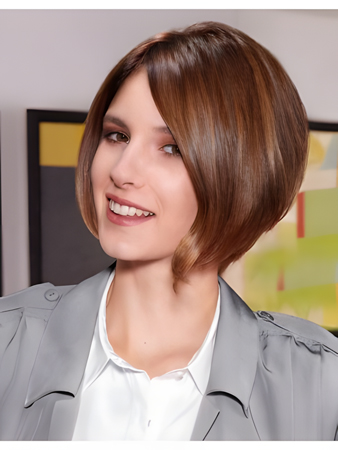 Flattering Lace Front Straight Synthetic Wig