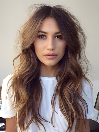 Flattering Human Hair Wavy Lace Front Wig