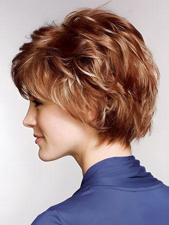 100% Human Hair Full Lace Short Wig For Woman