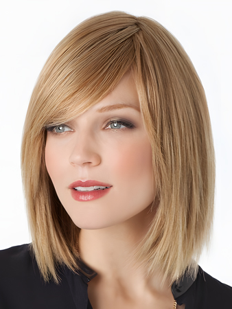 Remy Human Hair Side Swept Fringe Lace Wig For Woman