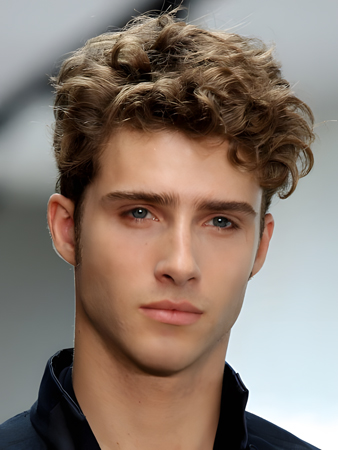 Short Soft Wavy Synthetic Mens Wig