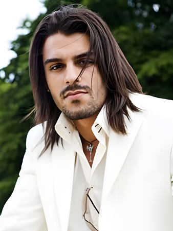 Glamorous Human Hair Straight Lace Front Wig