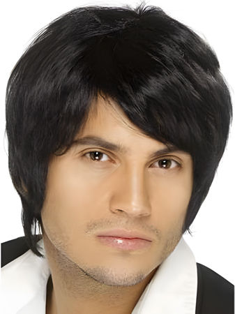 Fancy Human Hair Mens Capless Mens Wig
