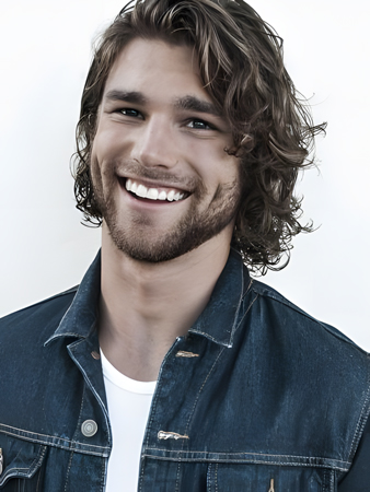 Layered Wavy Remy Human Hair Lace Front Wig