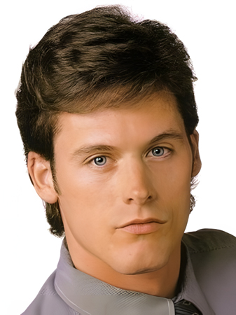 Straight Synthetic Capless Mens Wig