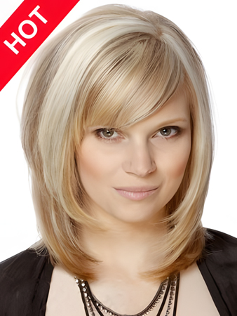 Shoulder Length Cheap Human Hair Wig