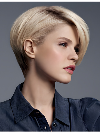 Elegant Lace Front Straight Synthetic Wig