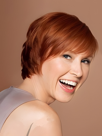 Modern Synthetic Capless Straight Wig