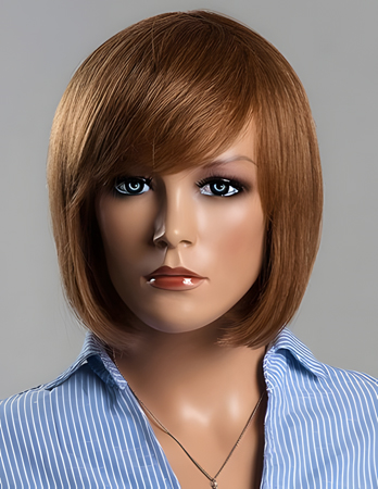 Natural Synthetic Capless Straight Wig