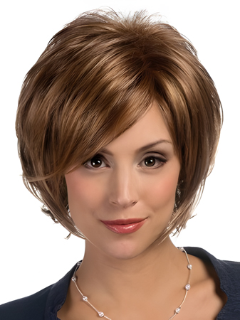 Fashion Wispy Layered Front Lace Synthetic Wig
