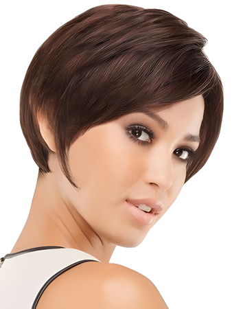 Shimmering Lace Front Straight Synthetic Wig