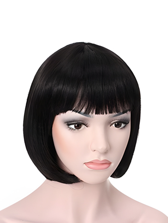Shimmering Capless Straight Synthetic Wig
