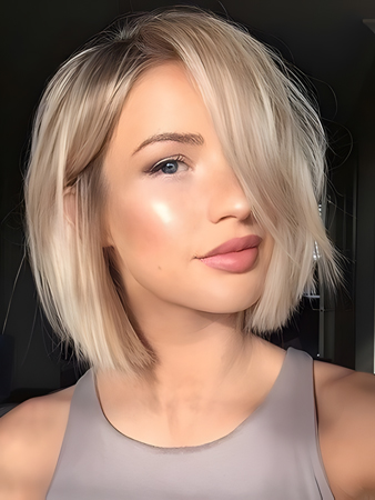 Luxury Lace Front Straight Synthetic Wig