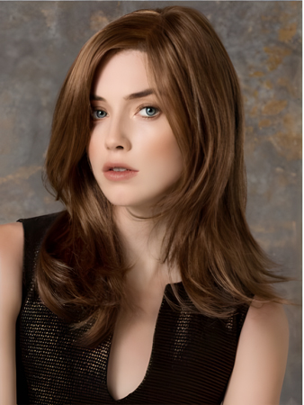 Nice Blonde Monofilament Straight Long Wig Without Bangs