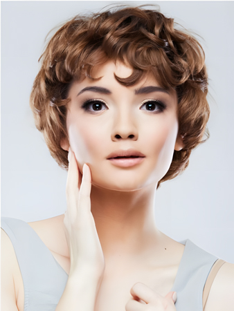 Marvelous Capless Brown Wavy Short Boycuts Wig