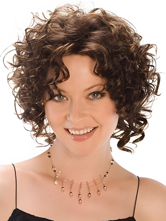 Cute Medium Length Curly Synthetic Wig