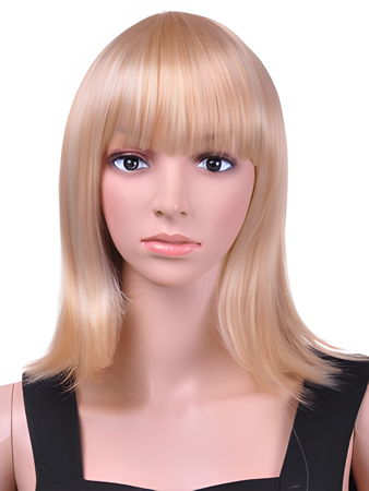 Stunning Medium Straight Capless Wig