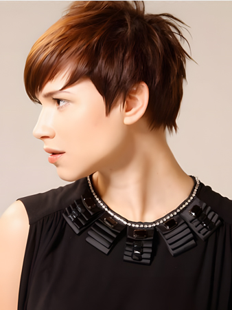 Nice Short Straight Boycut Synthetic Wig