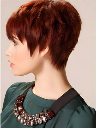 Romantic Synthetic Capless Wig With Short Straight Style