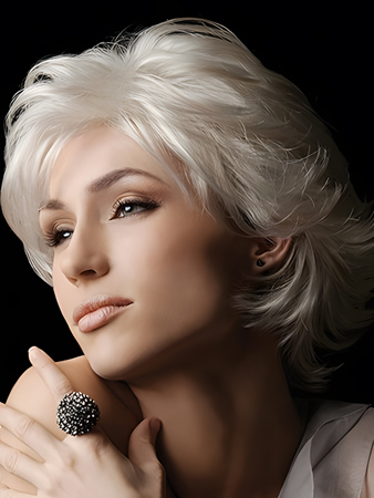 Medium Wavy Length Synthetic Wig