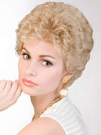 Synthetic Curly Medium Lace Front Wig