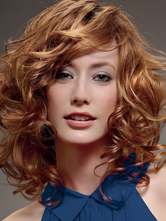 Stylish Medium Length Wavy Synthetic Wig