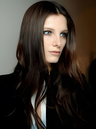 Natural Synthetic Lace Front Straight Wig