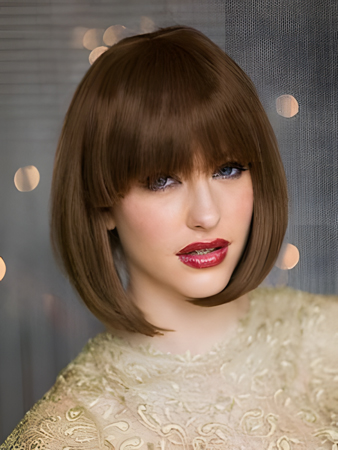 Striking Synthetic Straight Capless Wig