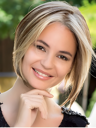 Natural Synthetic Lace Front Straight Wig