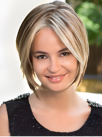 Natural Synthetic Lace Front Straight Wig