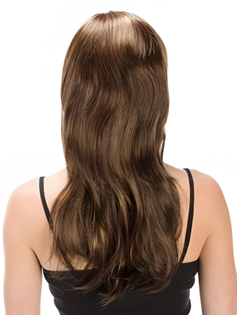 Long Wavy 100% Remy Remy Human Hair 3/4 Wig