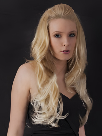 Synthetic Long Wavy Half Wig