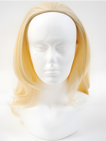 Mid-length Synthetic Half Wig with Headband