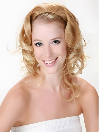 Fashion Long Wavy 3/4 Capless Wig