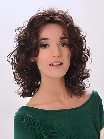 Wavy Capless Medium Synthetic 3/4 Wig