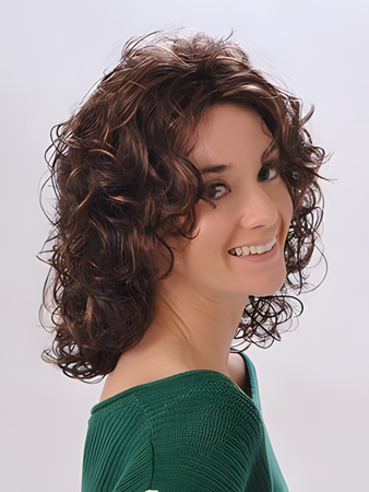 Wavy Capless Medium Synthetic 3/4 Wig